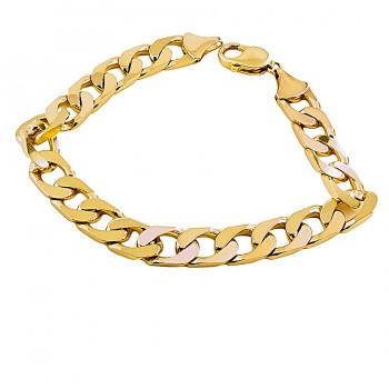 9ct gold 34.6g 9 inch curb Bracelet